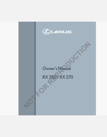 lexus rx 2014-2015 owners manual in english